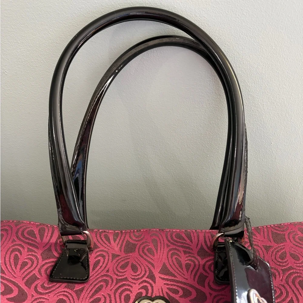 Diane Von Furstenberg Elegant Pink Heart Pattern Tote Bag or Computer Bag